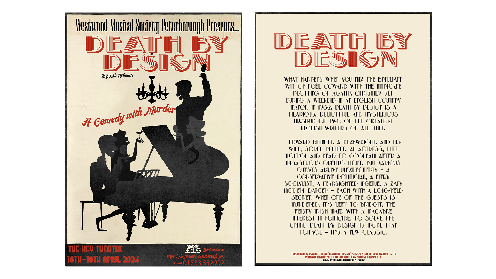Westwood Musical Society Peterborough Presents: Death by Design